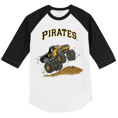 Pittsburgh Pirates Tiny Turnip Youth Monster Truck 3/4-Sleeve Raglan T-Shirt discount