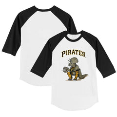 Pittsburgh Pirates Tiny Turnip Youth Triceratops 3/4-Sleeve Raglan T-Shirt Clearance