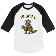 Pittsburgh Pirates Tiny Turnip Youth Triceratops 3/4-Sleeve Raglan T-Shirt Clearance