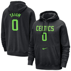 Nike - Jayson Tatum Boston Celtics 2024/25 City Edition Name & Number Pullover Hoodie - Black
