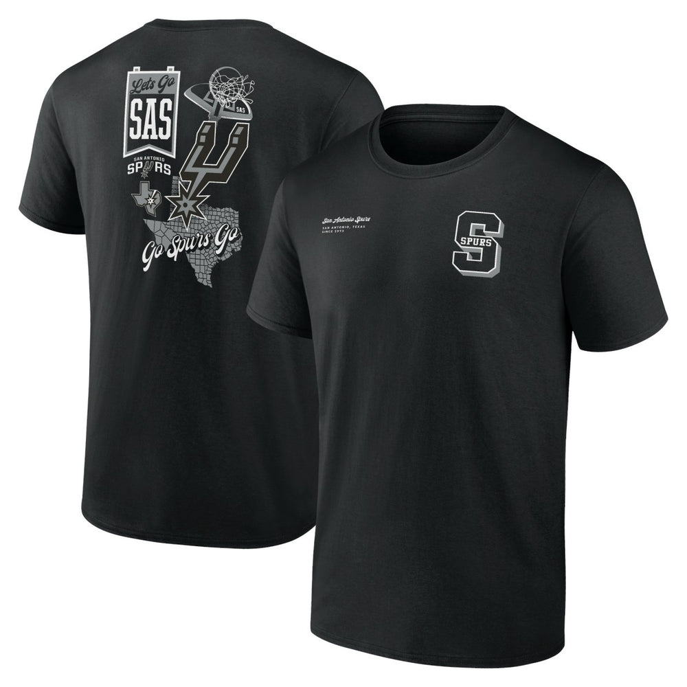 NBA - San Antonio Spurs Split Zone T-Shirt - Black