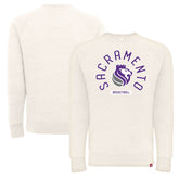 NBA - Sacramento Kings Sportiqe Unisex Harmon Super Soft Tri-Blend Raglan Pullover Sweatshirt - Cream