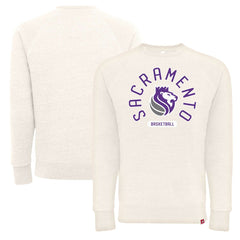 NBA - Sacramento Kings Sportiqe Unisex Harmon Super Soft Tri-Blend Raglan Pullover Sweatshirt - Cream