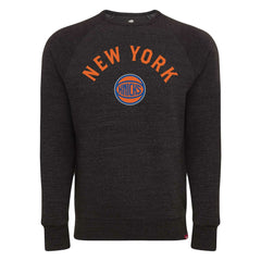 NBA - New York Knicks Sportiqe Unisex Harmon Super Soft Tri-Blend Raglan Pullover Sweatshirt - Black