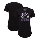 NBA - Sacramento Kings Sportiqe Women's Phoebe Super Soft Tri-Blend T-Shirt - Black