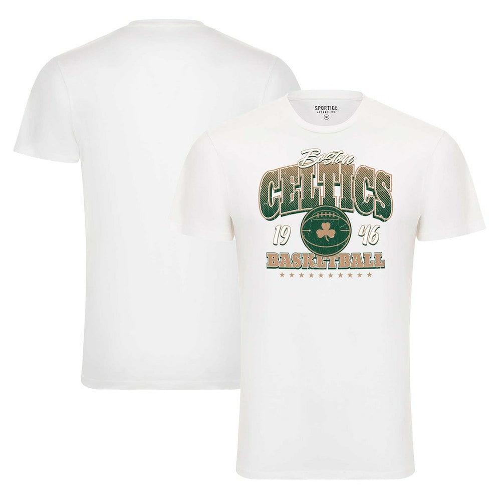 NBA - Boston Celtics Sportiqe Unisex Bingham Super Soft T-Shirt - White
