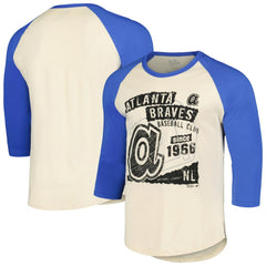 Atlanta Braves Majestic Threads Raglan 3/4-Sleeve T-Shirt for sale