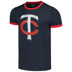 Minnesota Twins Majestic Threads Ringer Tri-Blend T-Shirt Clearance