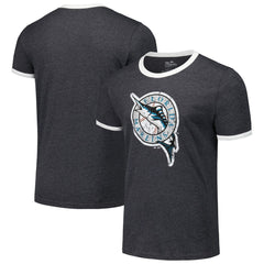Florida Marlins Majestic Threads Ringer Tri-Blend T-Shirt On Sale