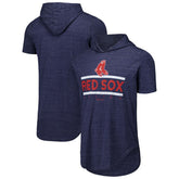 Boston Red Sox Majestic Threads Tri-Blend Hoodie T-Shirt Lifestyle