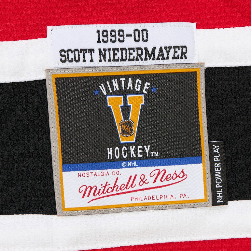 Scott Niedermayer New Jersey Devils Mitchell & Ness Big & Tall 1999/00 Blue Line 2.0 Jersey - Red | NHL Jerseys