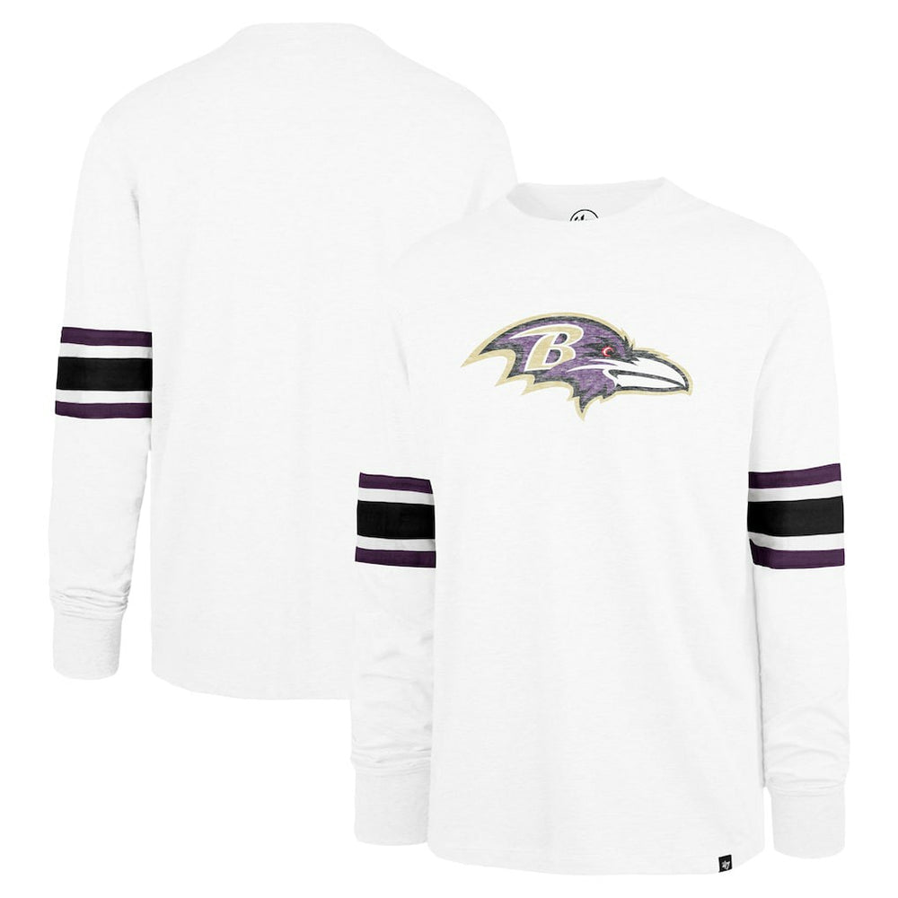 Baltimore Ravens '47 Gridiron Premier Brex Long Sleeve T-Shirt White - 47 brand