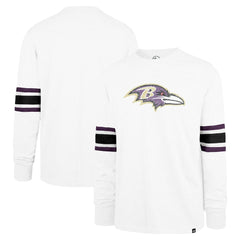 Baltimore Ravens '47 Gridiron Premier Brex Long Sleeve T-Shirt White - 47 brand