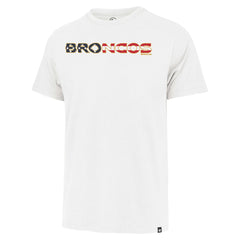Denver Broncos '47 Flag Script Franklin T-Shirt White - 47 brand