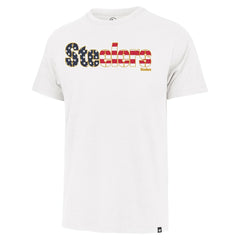 Pittsburgh Steelers '47 Flag Script Franklin T-Shirt White - 47 brand