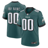 Philadelphia Eagles Custom Game Jersey Midnight Green - Nike