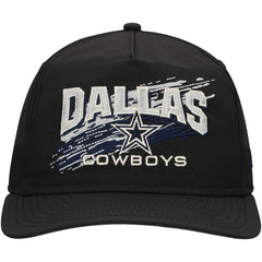 Dallas Cowboys New Era Throwback Brush Golfer Snapback Hat Black - NFL