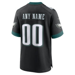 Philadelphia Eagles Alternate Custom Game Jersey Black - Nike
