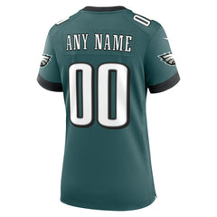 Philadelphia Eagles Women's Custom Game Jersey Midnight Green - Nike