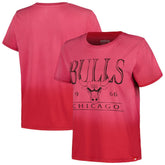 NBA - Chicago Bulls Sportiqe Women's Arcadia Sun-Dipped T-Shirt - Red