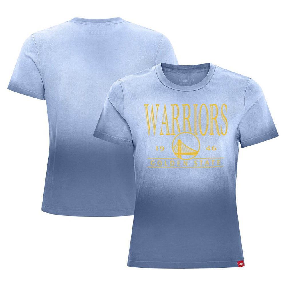 NBA - Golden State Warriors Sportiqe Women's Arcadia Sun-Dipped T-Shirt - Royal