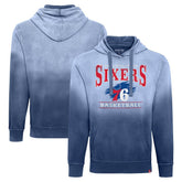 NBA - Philadelphia 76ers Sportiqe Unisex Blake Sun-Fade Pullover Hoodie - Royal