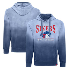 NBA - Philadelphia 76ers Sportiqe Unisex Blake Sun-Fade Pullover Hoodie - Royal