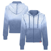 NBA - Philadelphia 76ers Sportiqe Women's Carli Sun Fade Full-Zip Hoodie - Blue