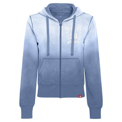 NBA - Philadelphia 76ers Sportiqe Women's Carli Sun Fade Full-Zip Hoodie - Blue