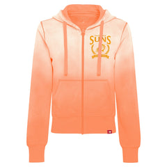 NBA - Phoenix Suns Sportiqe Women's Carli Sun Fade Full-Zip Hoodie - Orange
