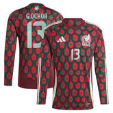 Adidas Guillermo Ochoa Mexico National Team 2024 Home Replica Player Long Sleeve Jerseys - Burgundy