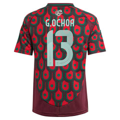 Adidas Guillermo Ochoa Mexico National Team Youth 2024 Home Replica Player Jerseys - Burgundy