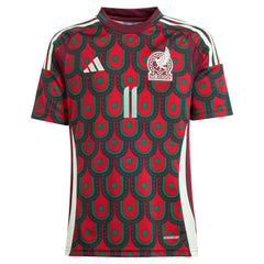 Adidas Santiago Giménez Mexico National Team Youth 2024 Home Replica Player Jerseys - Burgundy