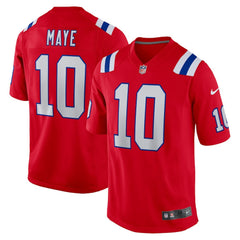 Drake Maye New England Patriots Player Game Jersey Red - Nike
