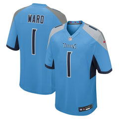 Cameron Ward Tennessee Titans 2025 NFL Draft First Round Pick Game Jersey Light Blue - Nike