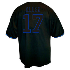 Josh Allen Buffalo Bills Big & Tall Baseball Button-Up Shirt Black - Fanatics
