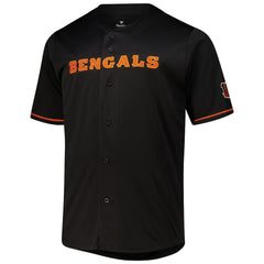 Joe Burrow Cincinnati Bengals Big & Tall Baseball Button-Up Shirt Black - Fanatics