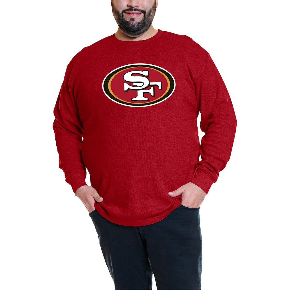 Christian McCaffrey San Francisco 49ers Big & Tall Thermal Waffle Long Sleeve T-Shirt Scarlet - Fanatics