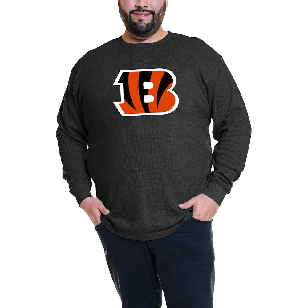 Joe Burrow Cincinnati Bengals Big & Tall Thermal Waffle Long Sleeve T-Shirt Black - Fanatics