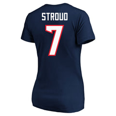 C.J. Stroud Houston Texans Women's Plus Size Fair Catch Name & Number Scoop Neck T-Shirt Navy - NFL
