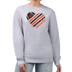 San Francisco Giants G-III 4Her by Carl Banks Women's Heart Logo Fleece Pullover Sweatshirt Lifestyle