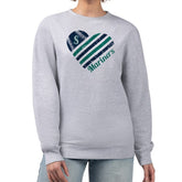Seattle Mariners G-III 4Her by Carl Banks Women's Heart Logo Fleece Pullover Sweatshirt Clearance
