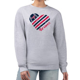 Atlanta Braves G-III 4Her by Carl Banks Women's Heart Logo Fleece Pullover Sweatshirt for sale