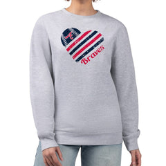 Atlanta Braves G-III 4Her by Carl Banks Women's Heart Logo Fleece Pullover Sweatshirt for sale