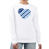 Kansas City Royals G-III 4Her by Carl Banks Women's Heart Logo Fleece Pullover Sweatshirt Clearance