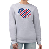 Chicago Cubs G-III 4Her by Carl Banks Women's Heart Logo Fleece Pullover Sweatshirt Lifestyle