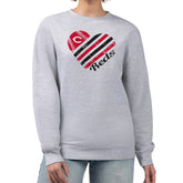 Cincinnati Reds G-III 4Her by Carl Banks Women's Heart Logo Fleece Pullover Sweatshirt Clearance