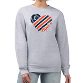 Detroit Tigers G-III 4Her by Carl Banks Women's Heart Logo Fleece Pullover Sweatshirt Lifestyle