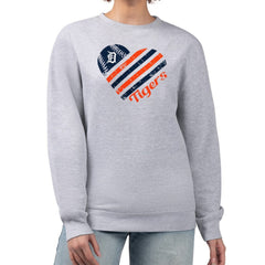 Detroit Tigers G-III 4Her by Carl Banks Women's Heart Logo Fleece Pullover Sweatshirt Lifestyle