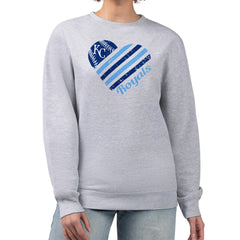 Kansas City Royals G-III 4Her by Carl Banks Women's Heart Logo Fleece Pullover Sweatshirt for sale